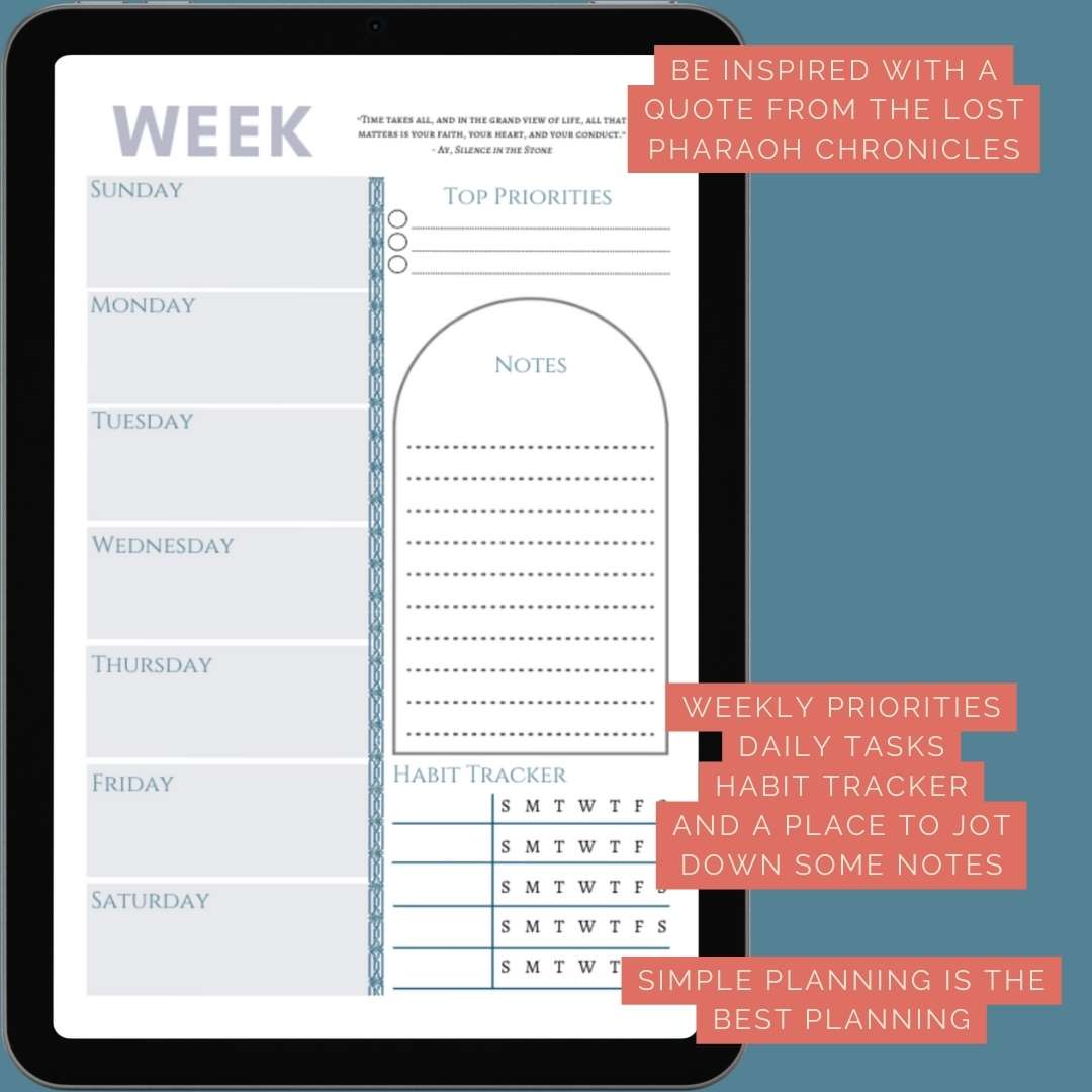 Digital Ancient Egyptian-Themed Planner