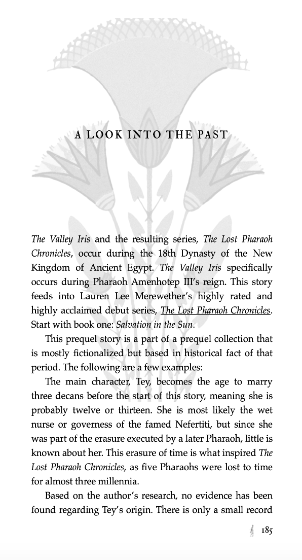 Free Bonus Prequel: The Valley Iris
