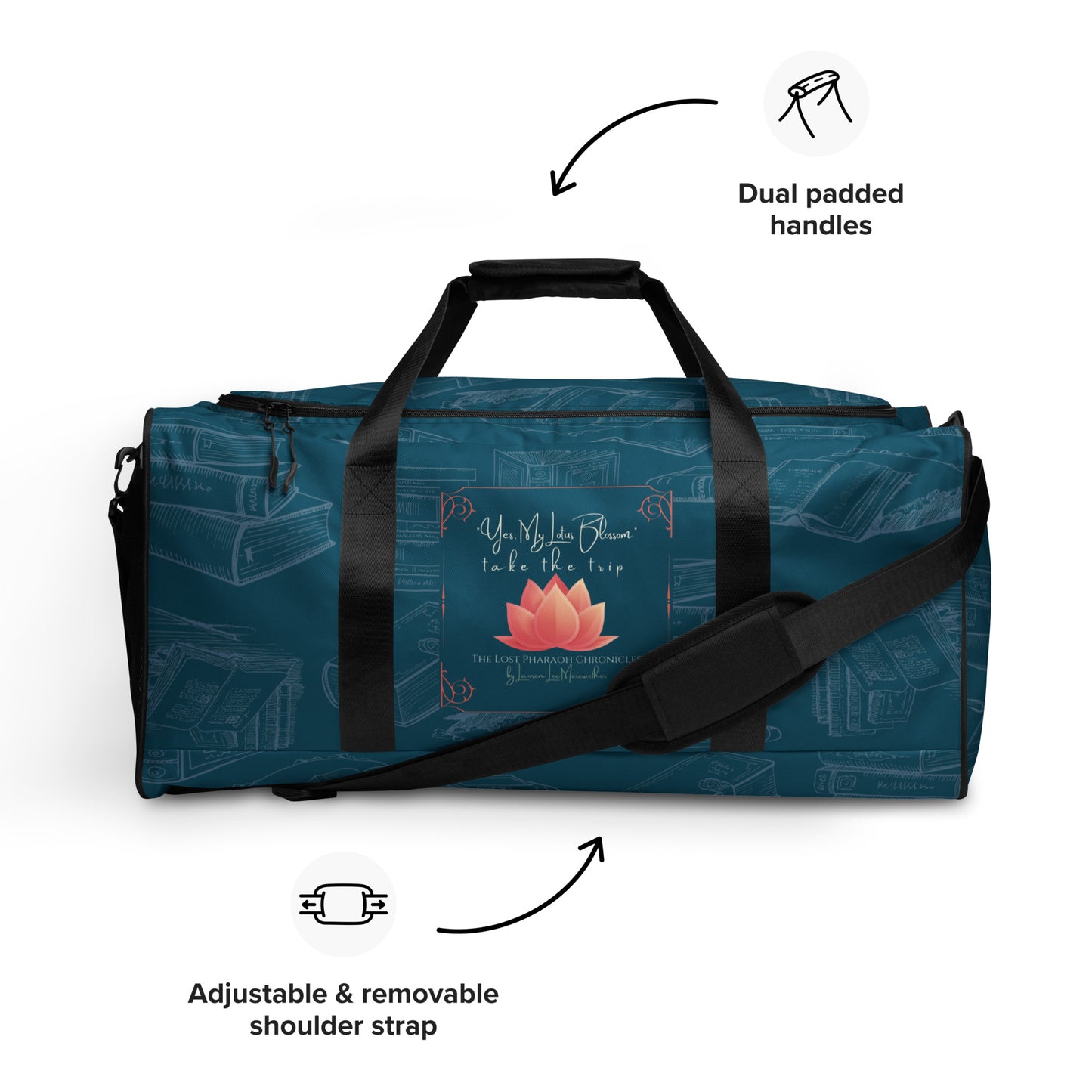 "Yes, My Lotus Blossom Take the Trip" Duffle bag