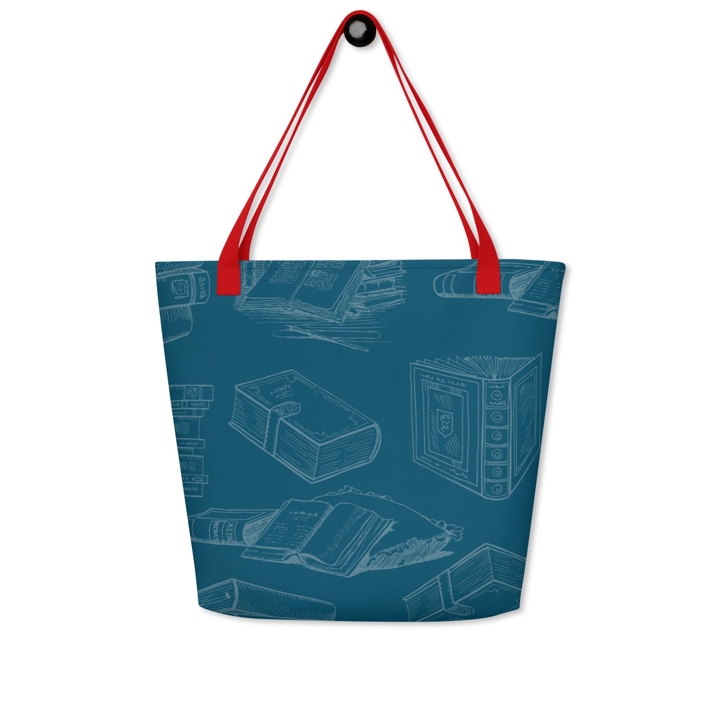 "Yes, My Lotus Blossom Buy all the Books" Large Tote Book Bag