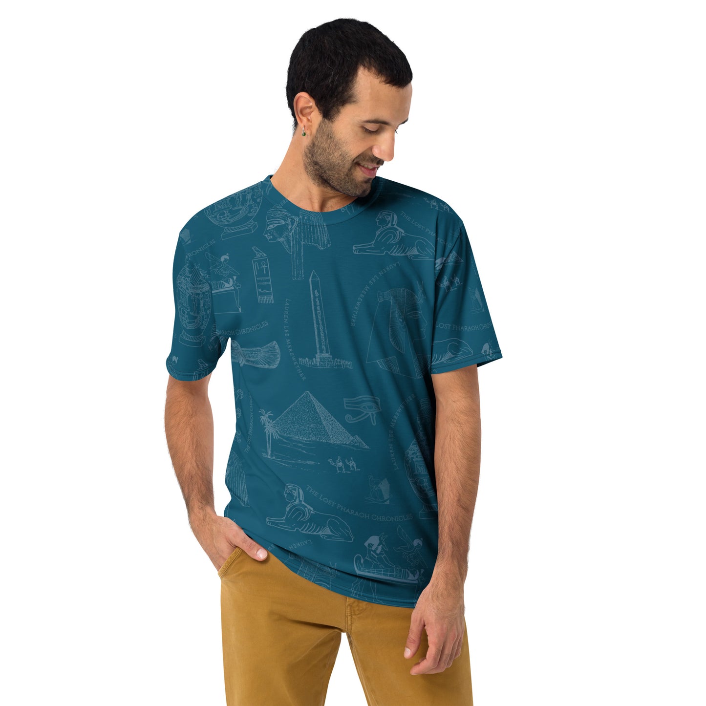 Ancient Egypt Subtle Print Men's Crew Neck T-Shirt