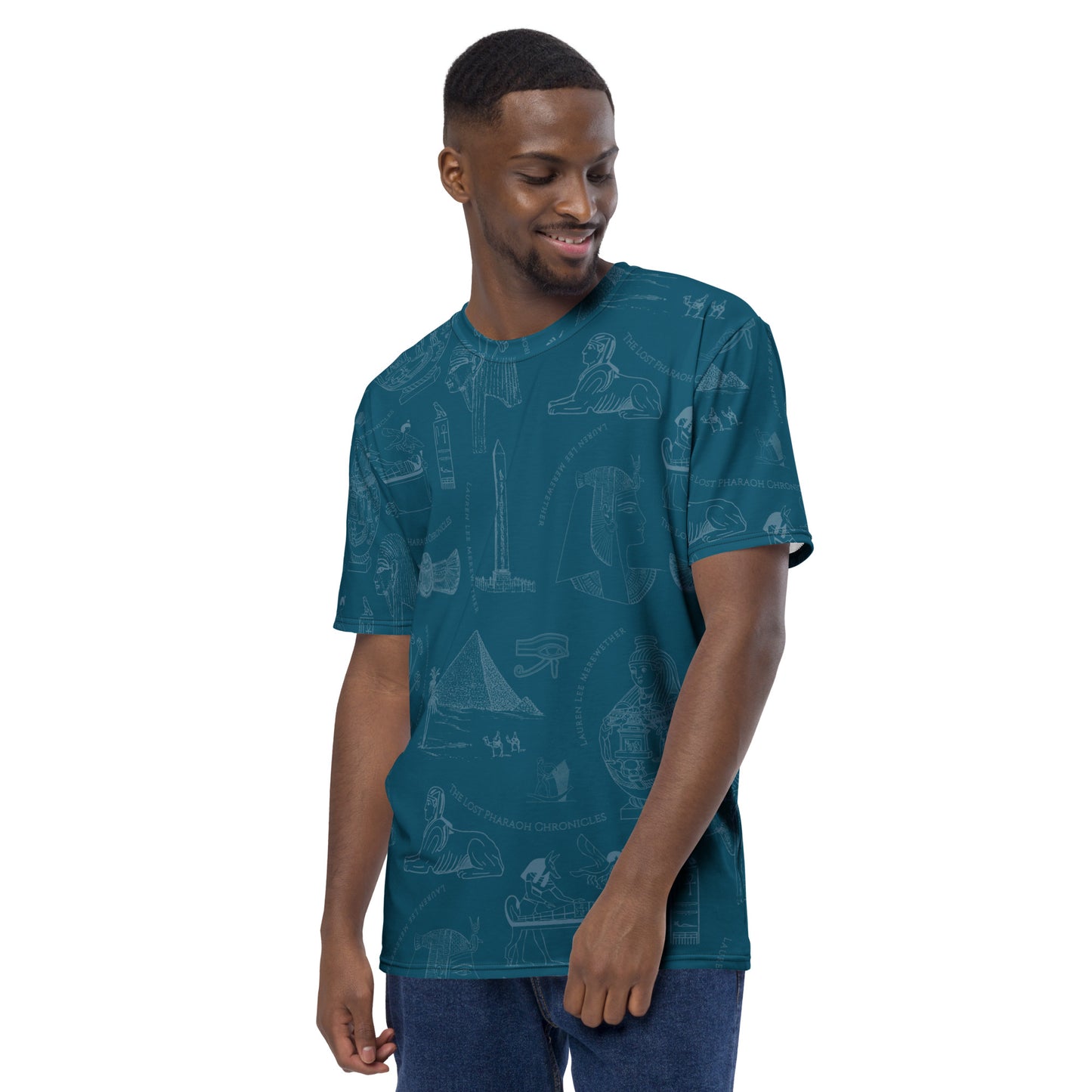 Ancient Egypt Subtle Print Men's Crew Neck T-Shirt