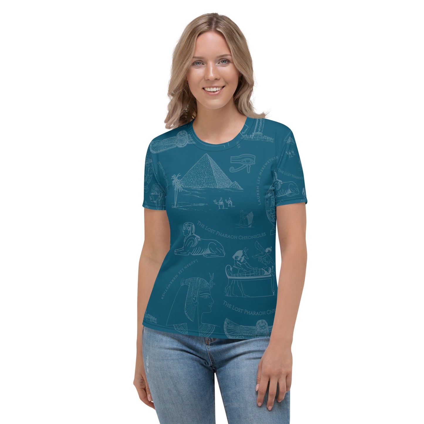 Ancient Egypt Subtle Print Women's Crew Neck T-shirt