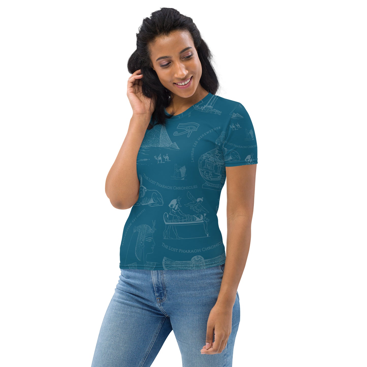 Ancient Egypt Subtle Print Women's Crew Neck T-shirt