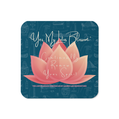 "Yes, My Lotus Blossom Renew Your Spirit" Cork-back Coaster