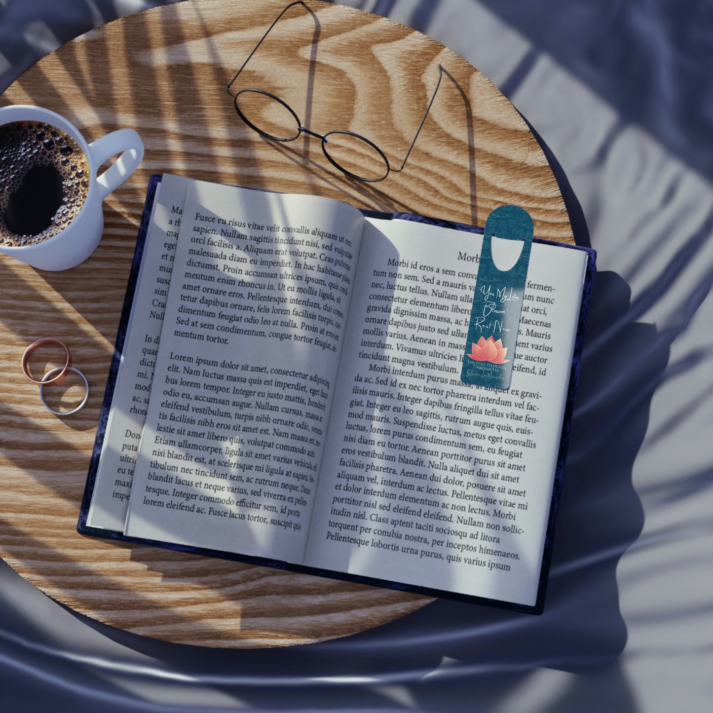"Yes, My Lotus Blossom Rest Now" Aluminum Bookmark