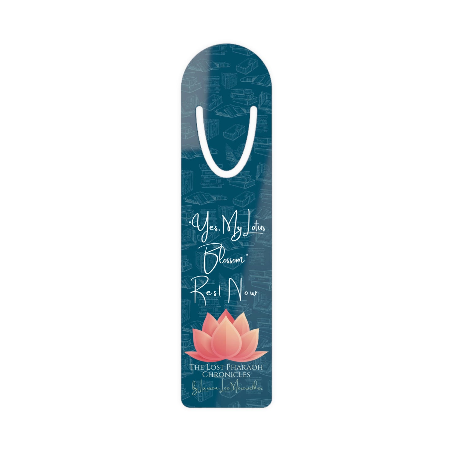 "Yes, My Lotus Blossom Rest Now" Aluminum Bookmark