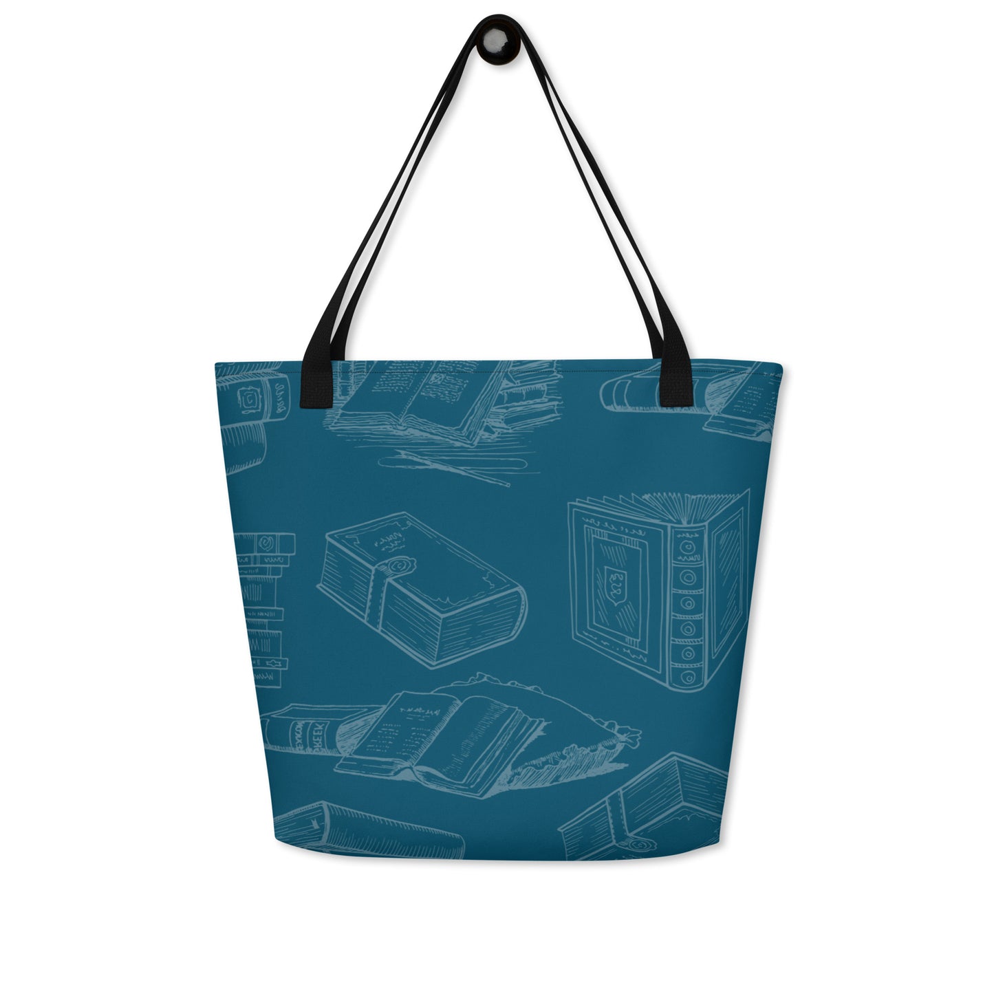 "Yes, My Lotus Blossom Buy all the Books" Large Tote Book Bag