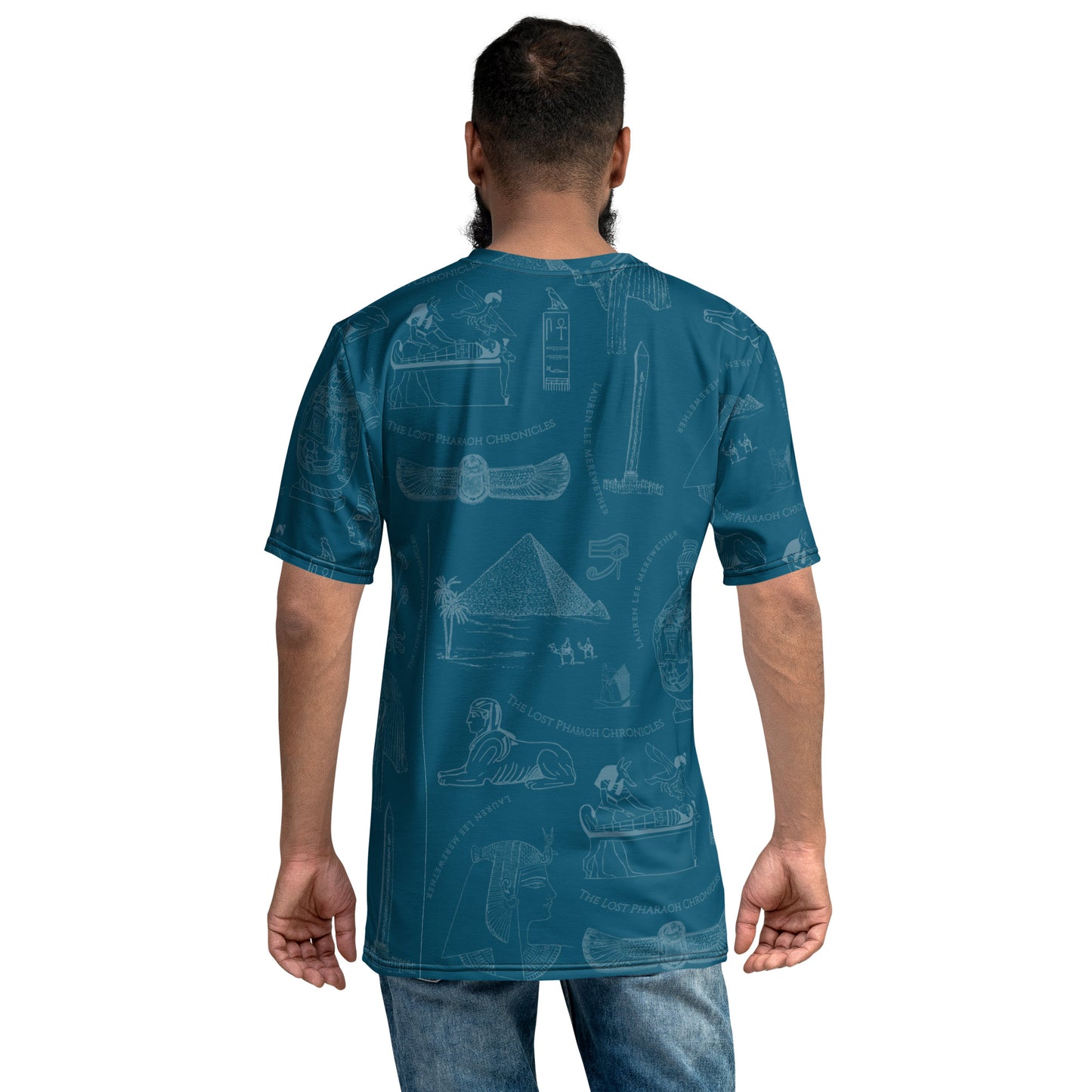 Ancient Egypt Subtle Print Men's Crew Neck T-Shirt