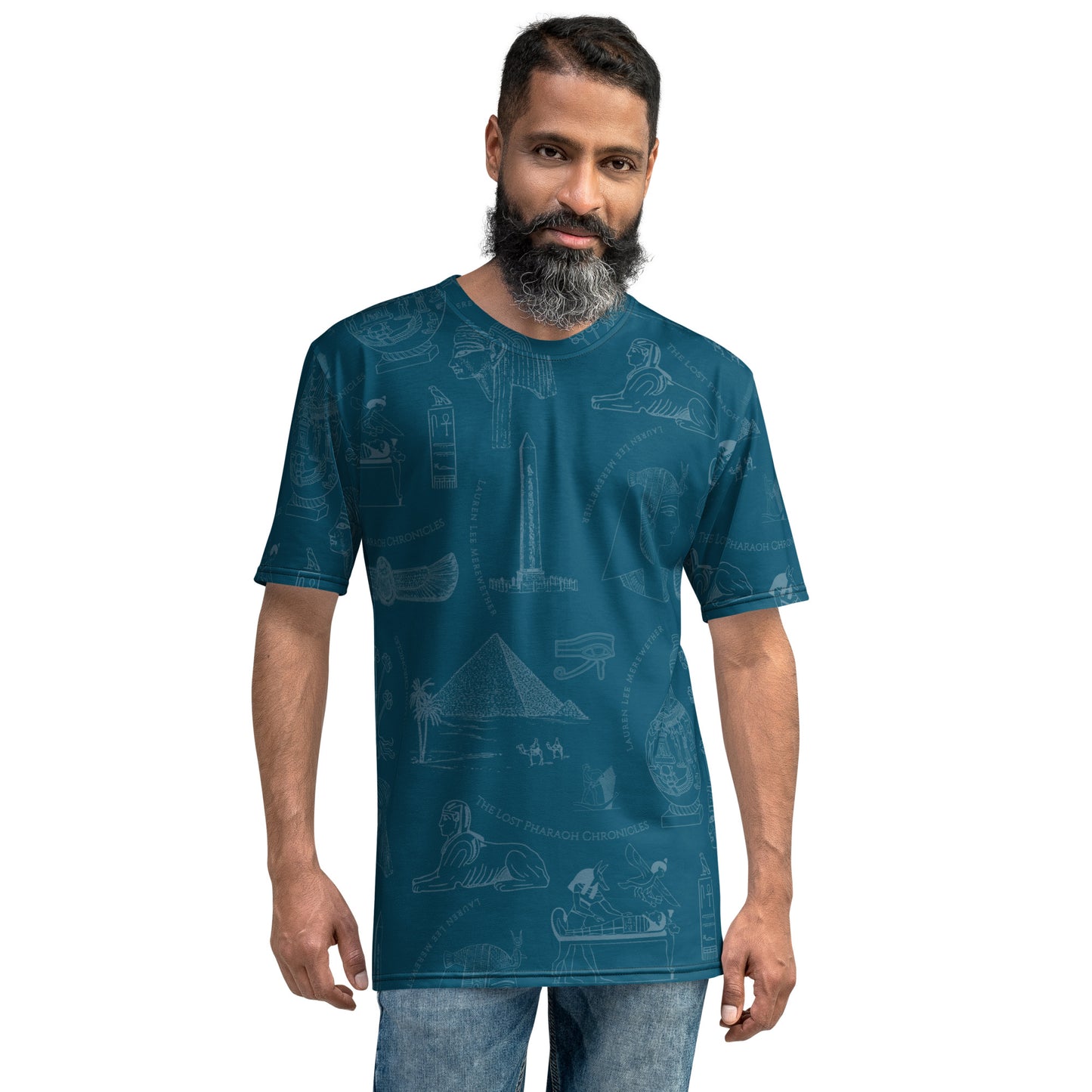 Ancient Egypt Subtle Print Men's Crew Neck T-Shirt