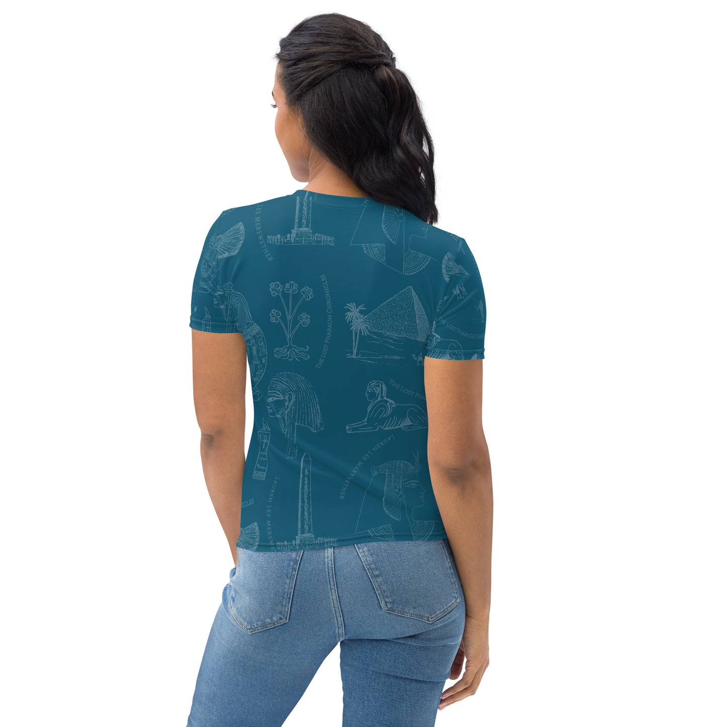 Ancient Egypt Subtle Print Women's Crew Neck T-shirt